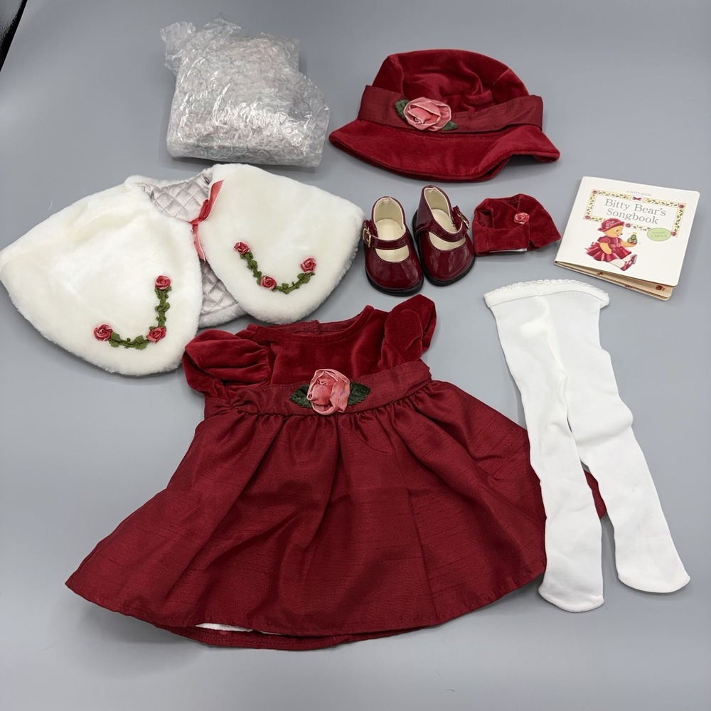 Brand New American Girl Bity Baby  Rosy Red Outfit RETIRED